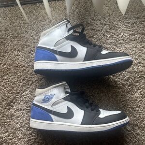 Nike Black and Blue High-Top Sneakers